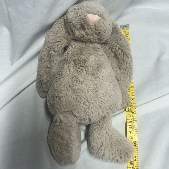 Jellycat London Beige Tan Bashful Bunny 12" Stuffed Plush Rabbit White Tail - Picture 7 of 7